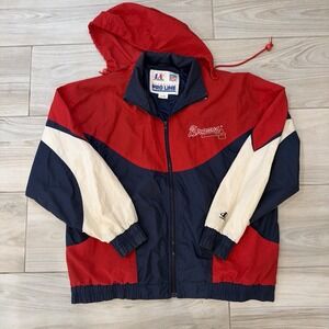 Vintage Atlanta Braves Jacket National League L Large Logo Athletic Pro Line